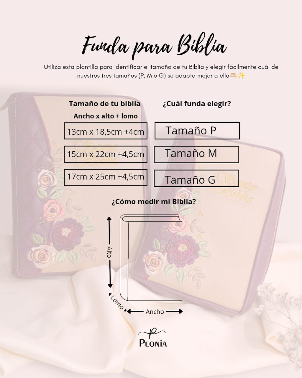 Funda para Biblia Classic color Beige & Arena