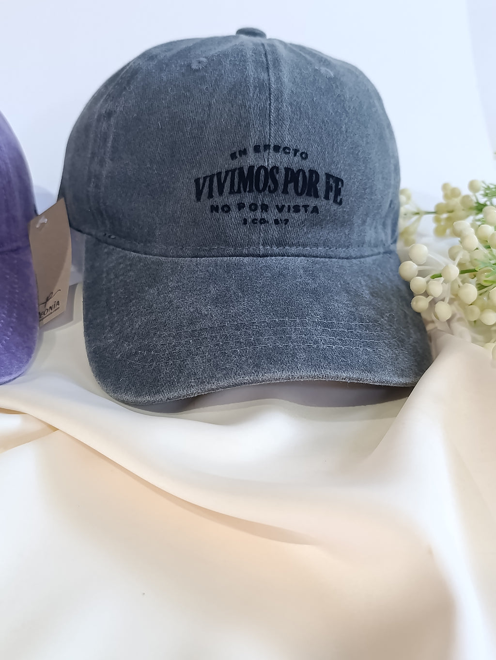 Keppi denim prelavado "Vivimos por Fe"
