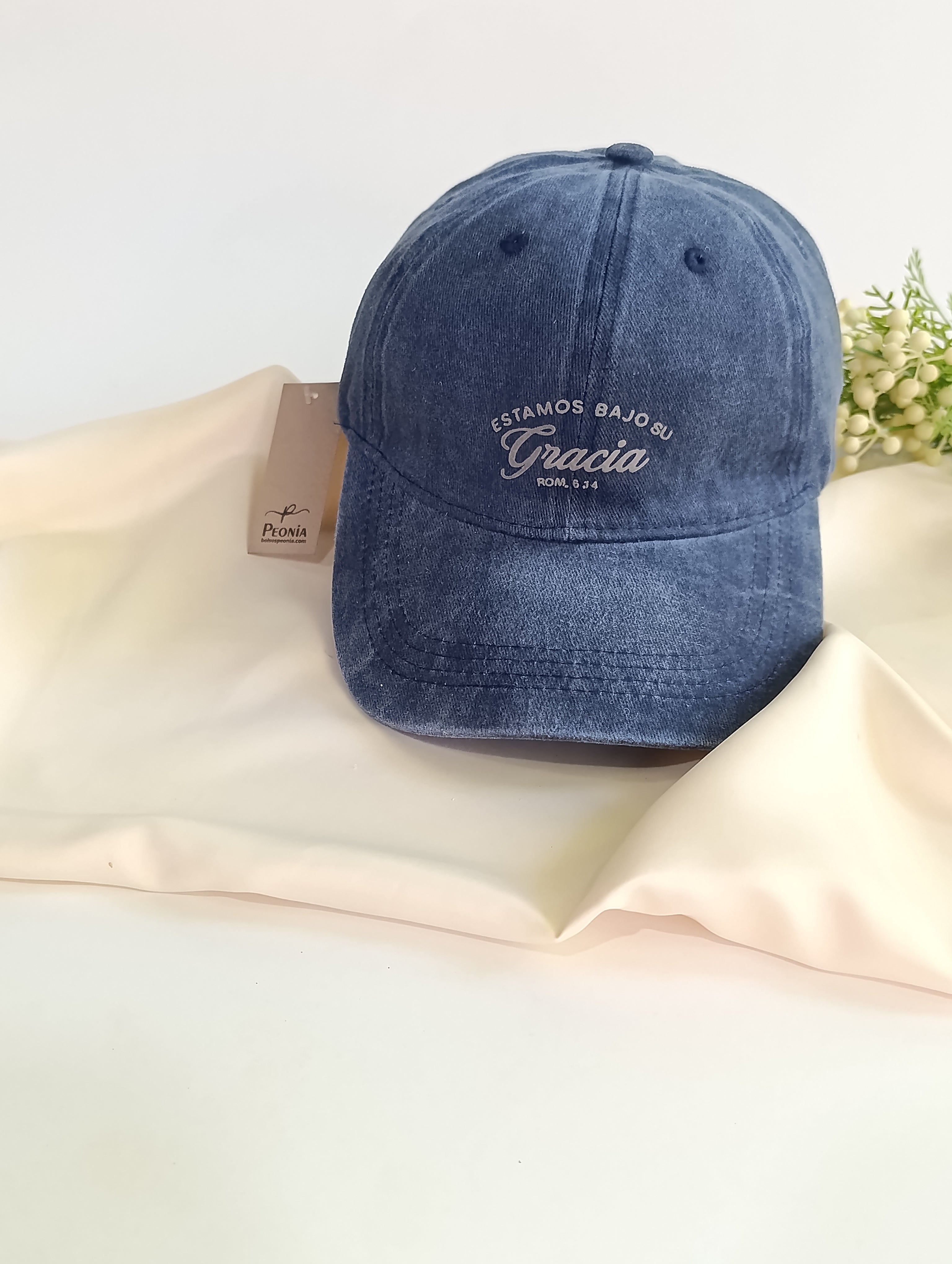 Keppi denim prelavado "Bajo su Gracia"