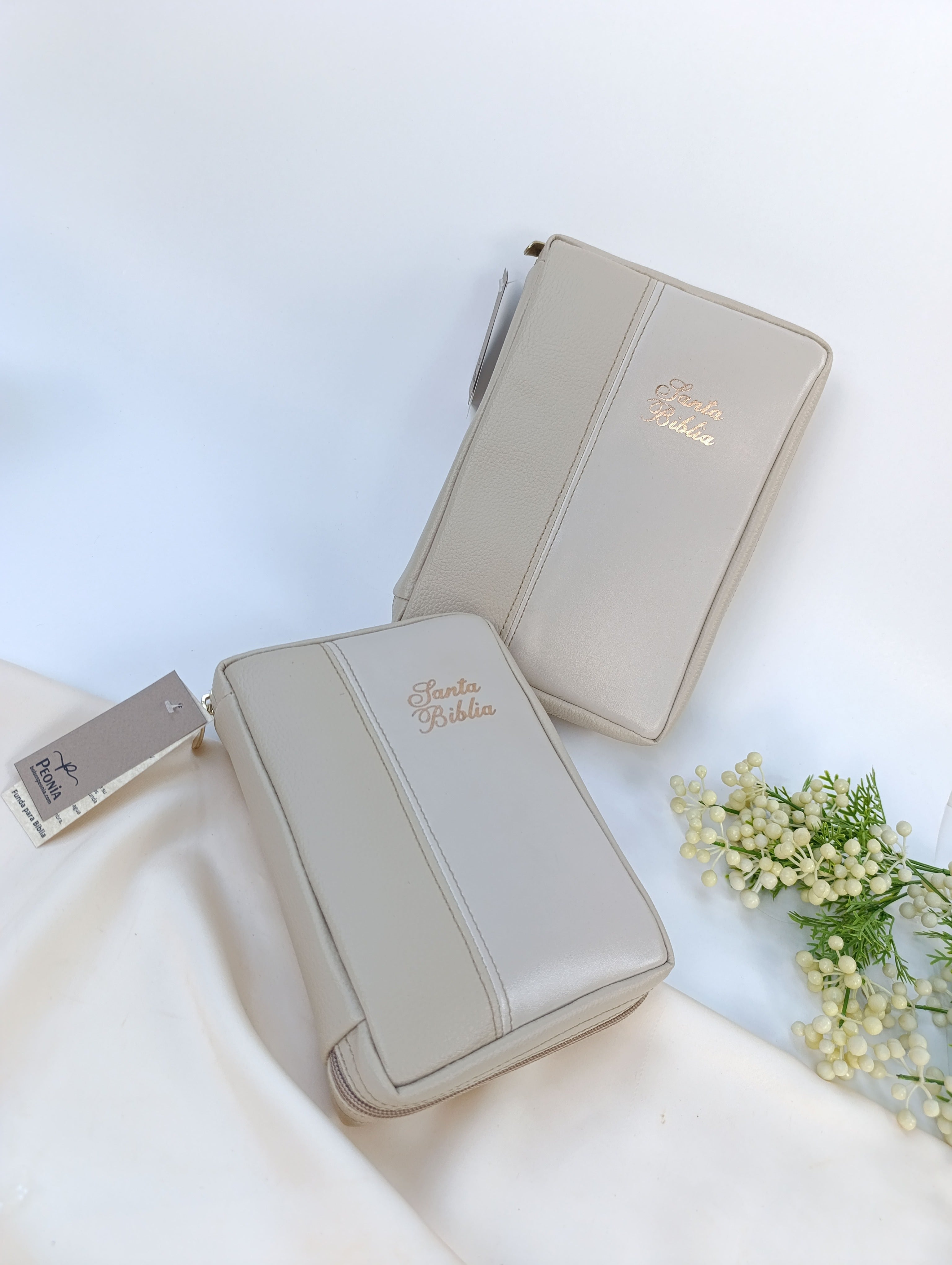 Funda para Biblia Classic color Beige Claro