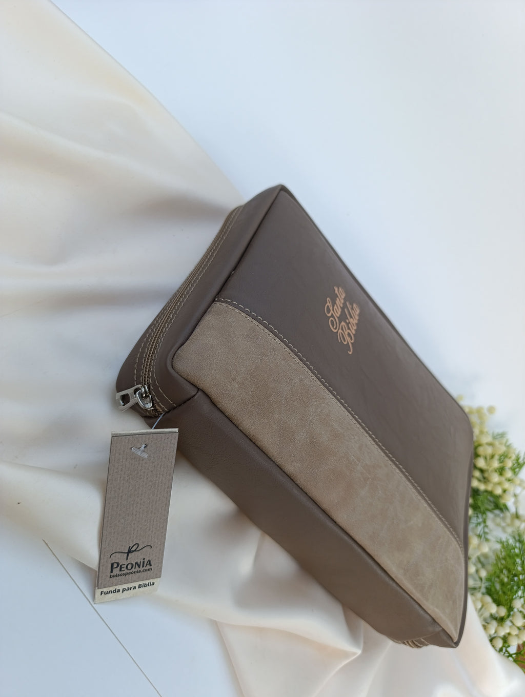 Funda para Biblia Classic color Beige & Arena