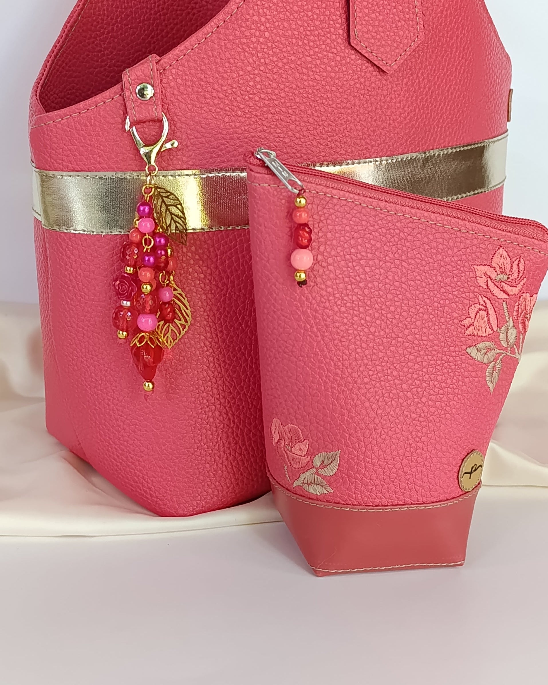Bolso porta Mate Chic color Coral