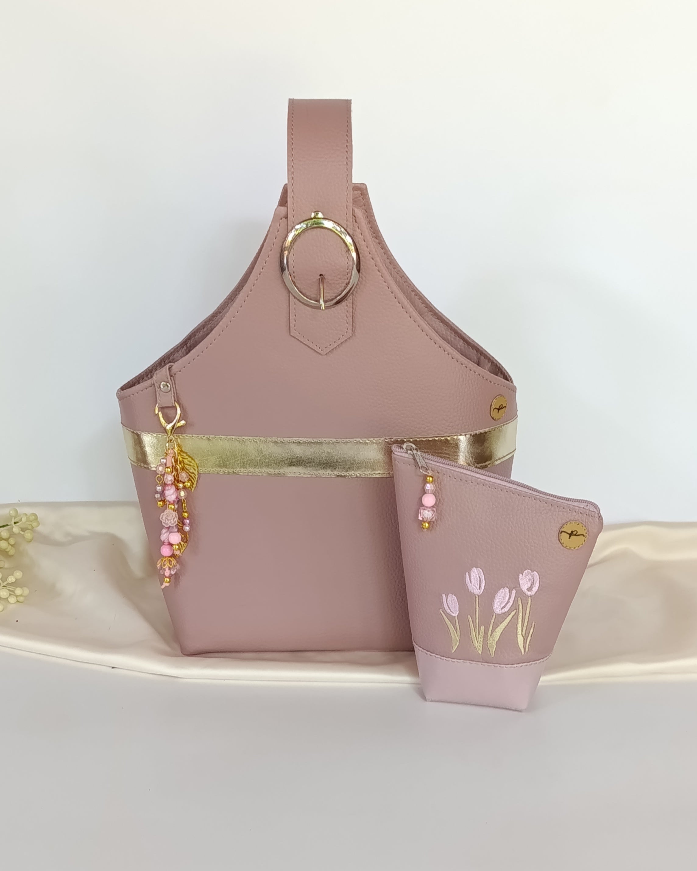 Bolso porta Mate Chic color Rosa Palo