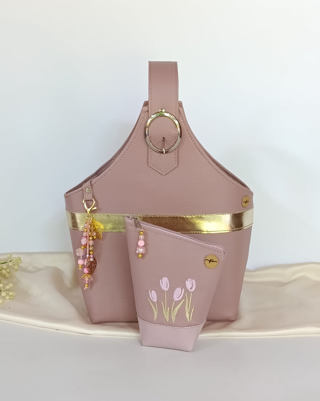 Bolso porta Mate Chic color Rosa Palo