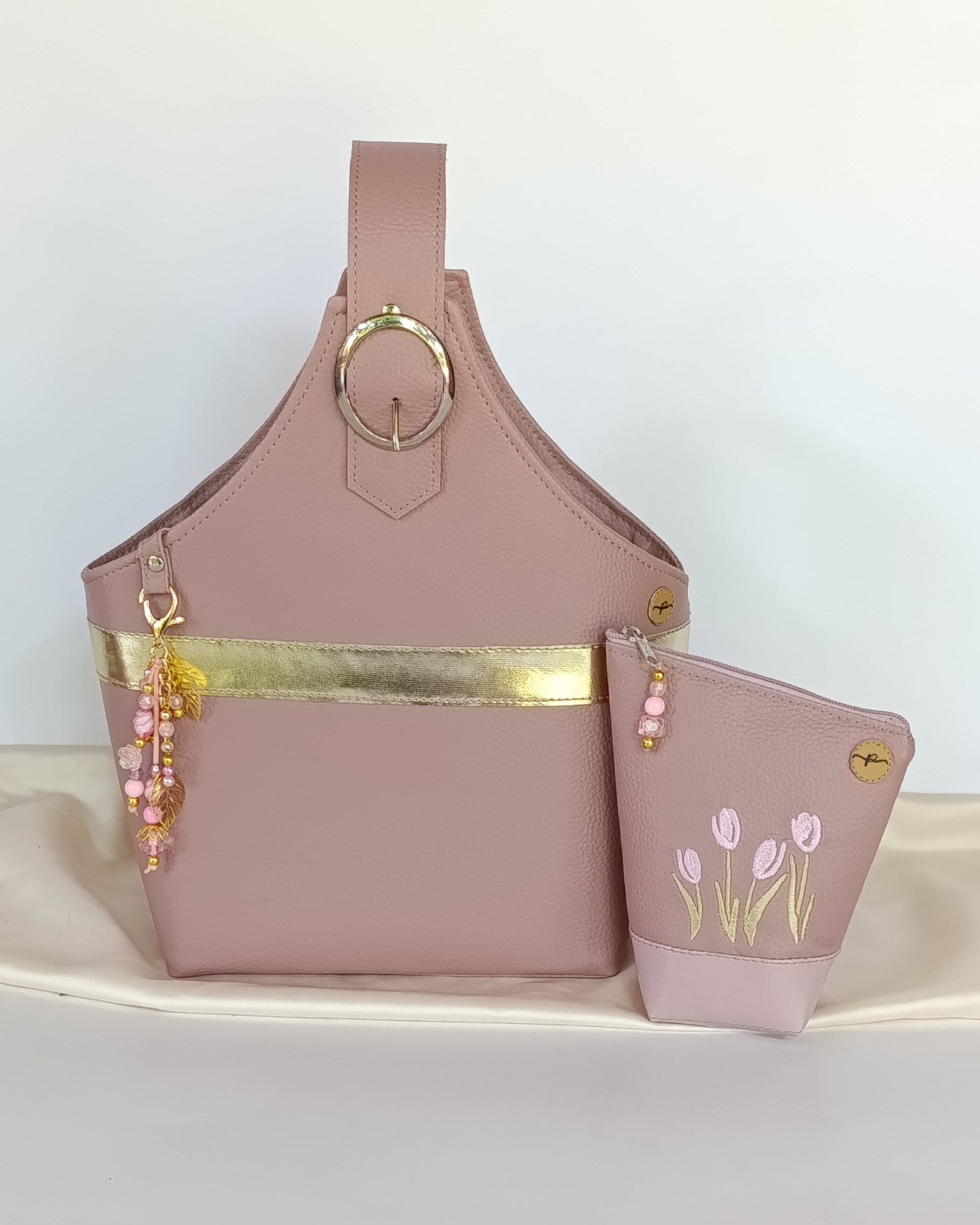 Bolso porta Mate Chic color Rosa Palo