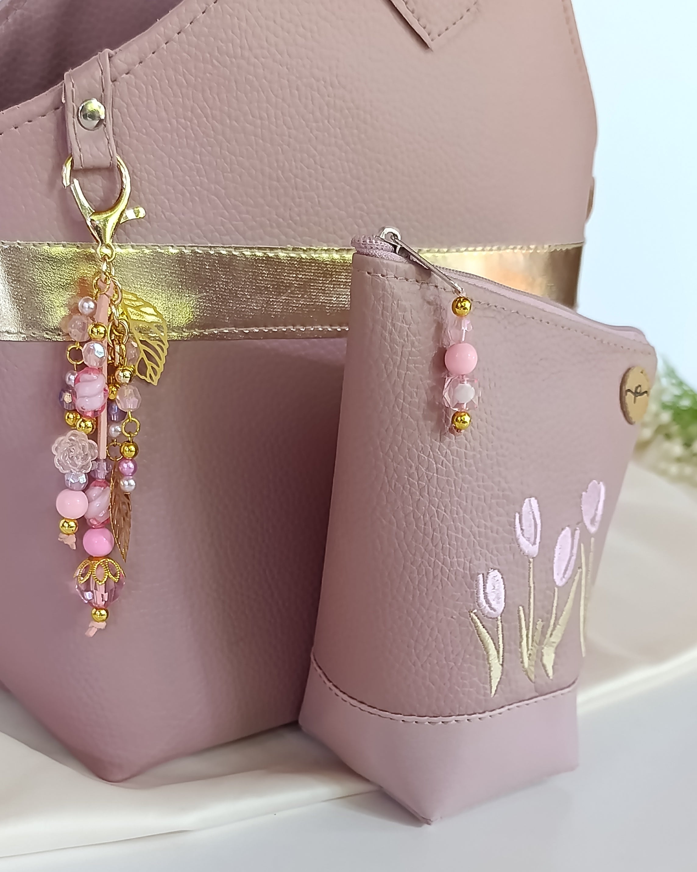 Bolso porta Mate Chic color Rosa Palo